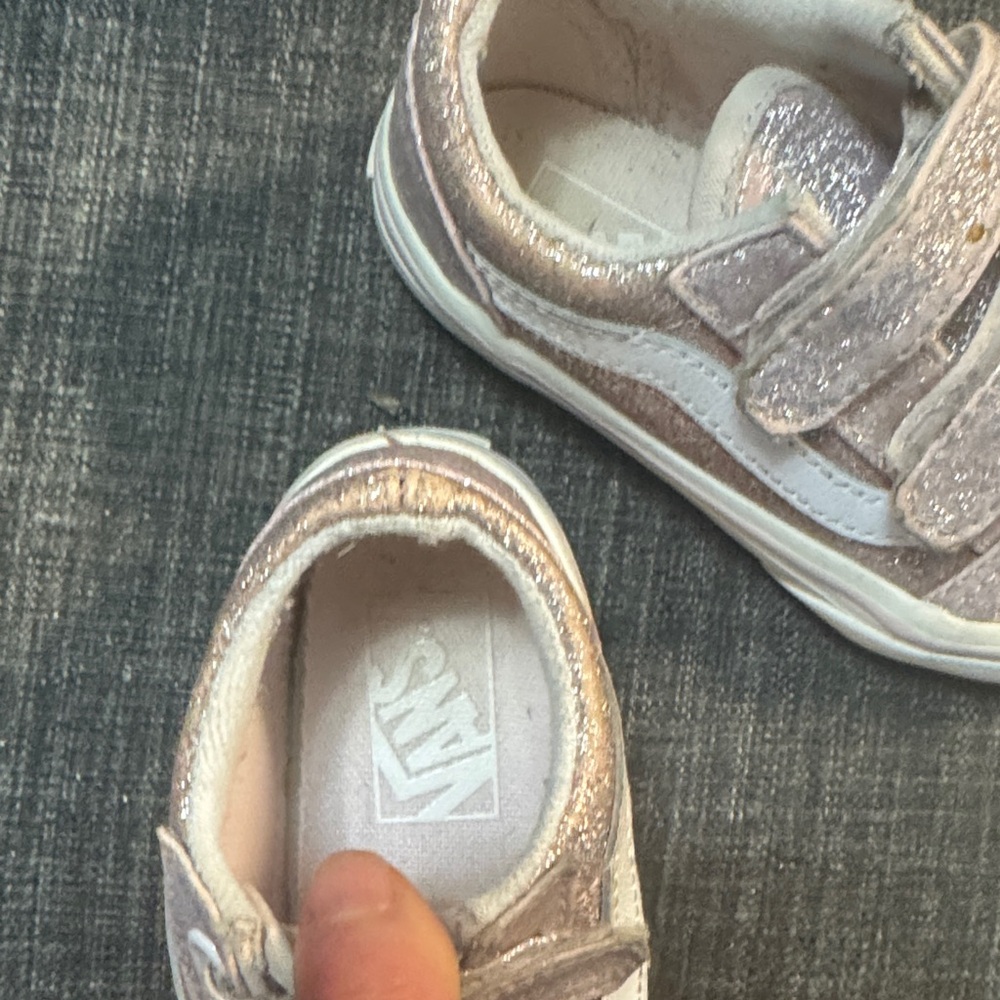 Vans Glittery Pink Kids Sneakers - Picture 4 of 6